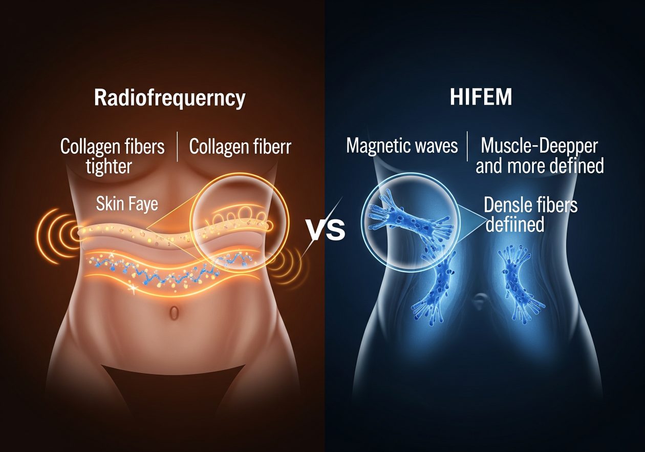 HIFEM vs. RF: The Ultimate 2025 Guide to Body Contouring—Skin Tightening or Muscle Building? 2 Gemini Generated Image oy2q83oy2q83oy2q