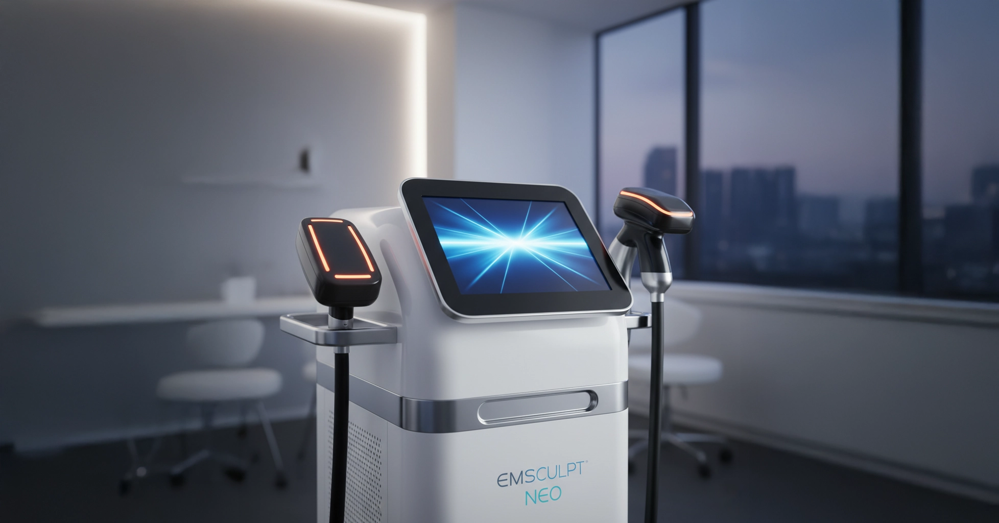 Emsculpt NEO machine using HIFEM technology for body sculpting.