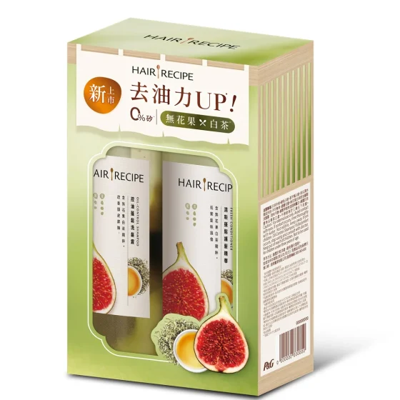 Hair Recipe髮的食譜無花果白茶控油蓬鬆洗髮露&護髮精華 510克 + 510克