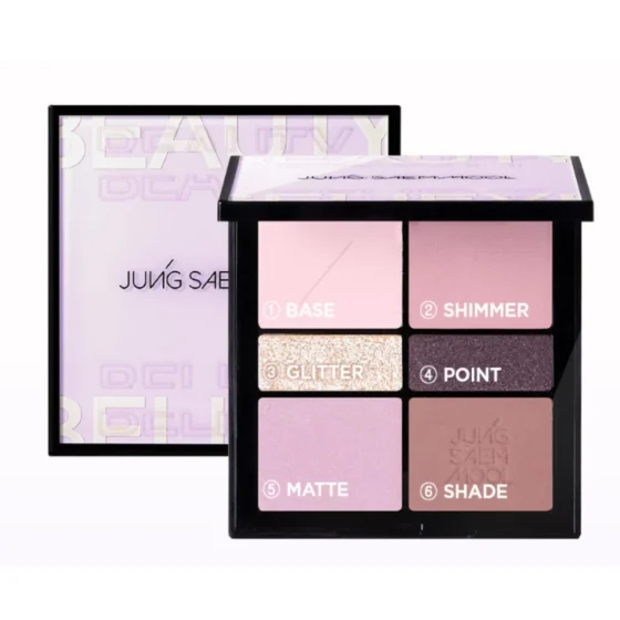 Jung Saem Mool鄭瑄茉專業六色眼影盤(黄棕色) 14.5克