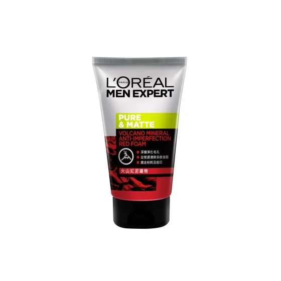 L'Oreal Paris Men Expert男士清爽控油火山礦物淨膚潔面乳 100毫升
