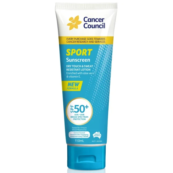 Cancer Council Sport Sunscreen Dry Touch Sweat Resistant Lotion Spf50 110ml Bonus Package Random Delivery