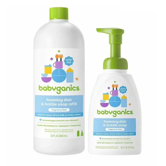 Babyganics奶樽清潔液(無香)套裝 946毫升 + 473毫升