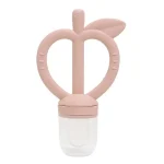 Moyuum白金矽膠蘋果型手環式嬰兒牙膠及水果嘴嚼訓練器(粉紅色) 1套