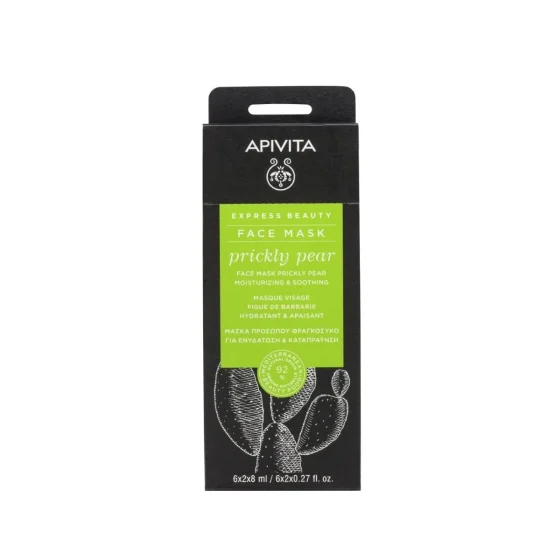 APIVITA Moisturizing & Soothing Face Mask with Prickly Pear 8ml x 12pcs