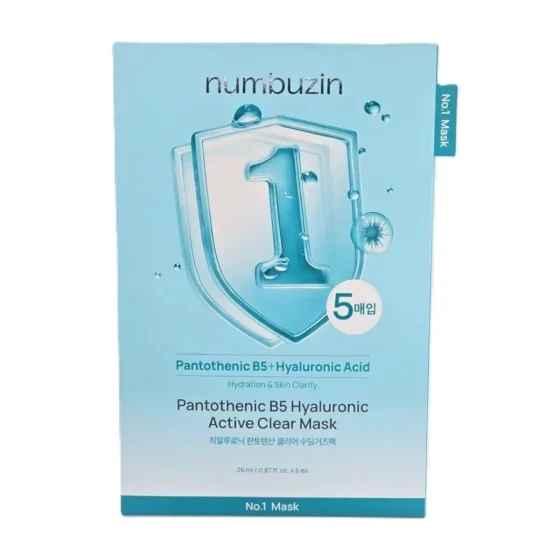 Numbuzin No.1透明質酸B5舒緩保濕水潤面膜 5片